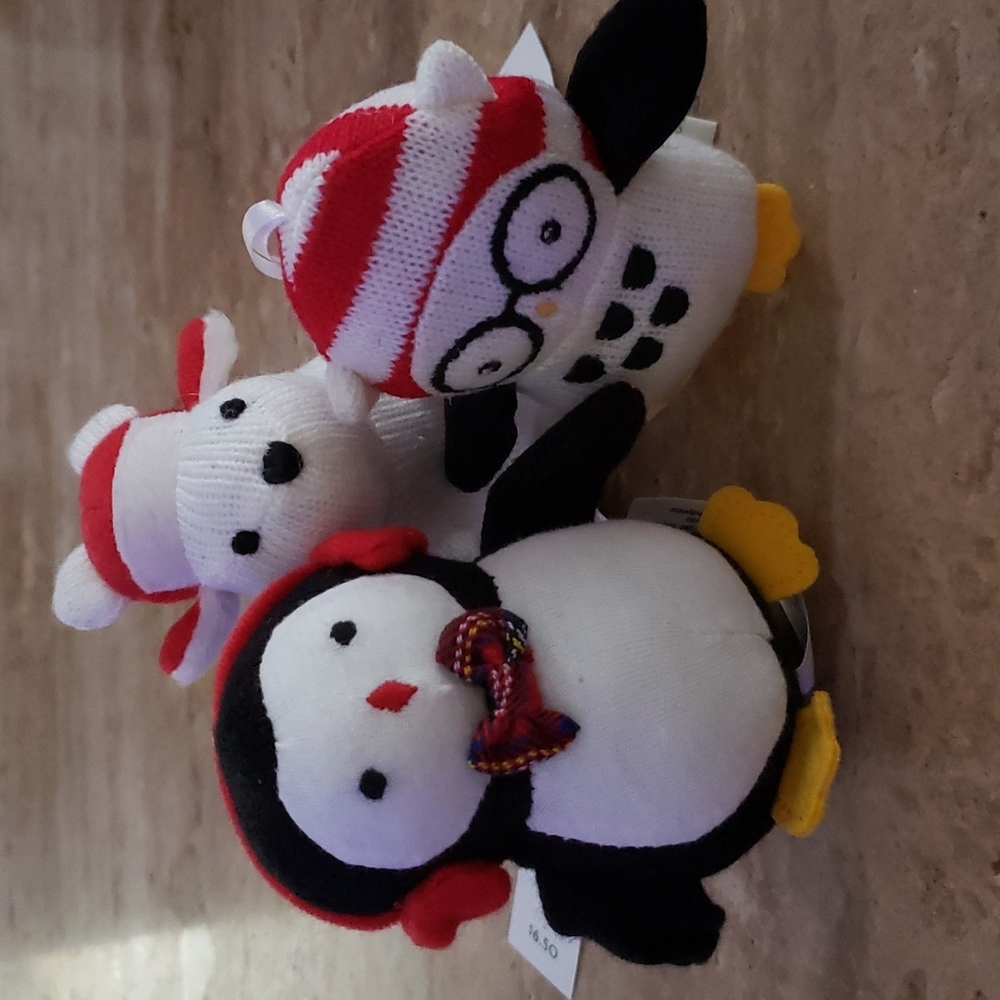 Plush animal ornaments NWT